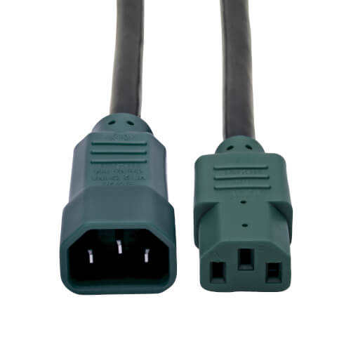 thumbnail image 2 of Iron Box 1ft Yellow IEC 320 C14 To C13 Power Cord – 15A/250V, 14 AWG (IBX-2813) 2 of 6