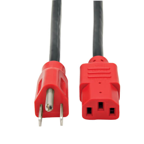 Tripp Lite P006-006-13RA 6 Feet NEMA 5-15P to IEC-320-C13 Right Angle 18 AWG Power Cord 