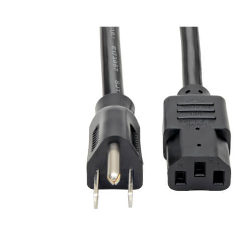Monoprice 6ft 18AWG Power Cord Cable w/ 3 Conductor PC Power Connector Socket NEMA 5-15P to IEC-320-C13 10A