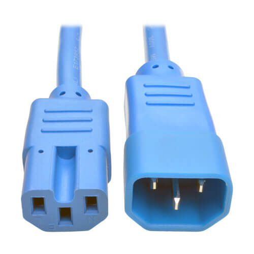 IBX-35693 10A/250V 18/3 AWG Left Angle C14 to Angled C15 Power Cords 