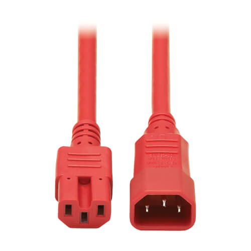 C14 to C15 Power Cable, Heavy 6 Red