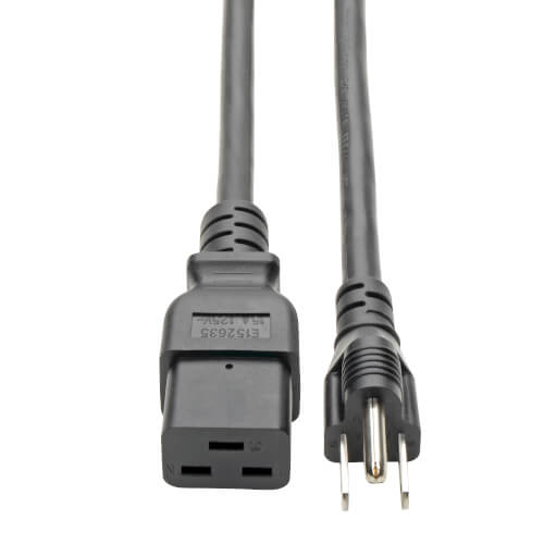 M Eaton Pulizzi IEC 60320 C19 to NEMA 5-15 Power Cable - 8 ft 