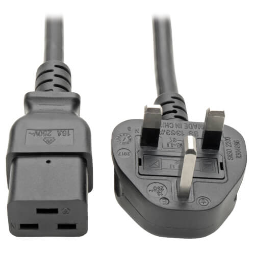 Bs1363 Plug Power Cord Uk C19 To 8 Ft Tripp Lite - In Wall Cable Management Kit Uk