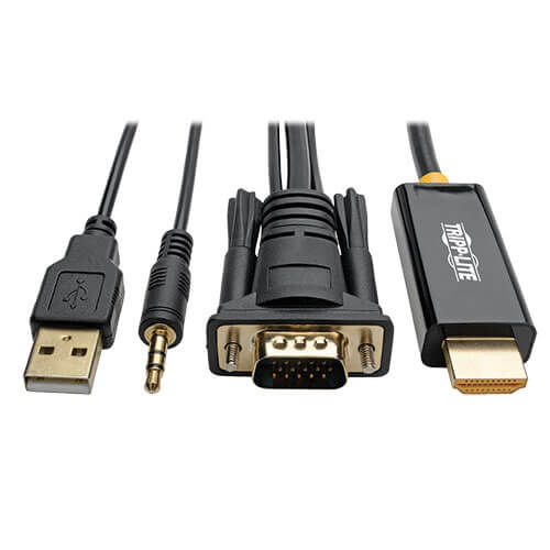VGA auf zu HDMI Kabel Konverter USB Audio Video AV Adapter HD 1080P TV Monitor 