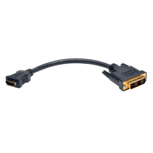 to DVI-D Cable Adapter M/F 6,Black 6-in. Type D Tripp Lite 6-Inch Micro-HDMI P132-06N-MICRO