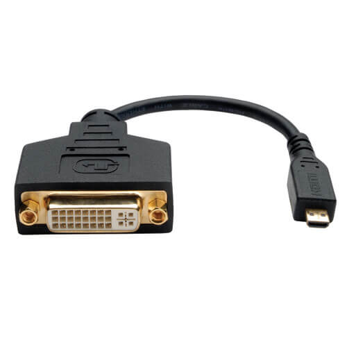 Micro HDMI (Type D) DVI-D Adapter, 6-in. Eaton