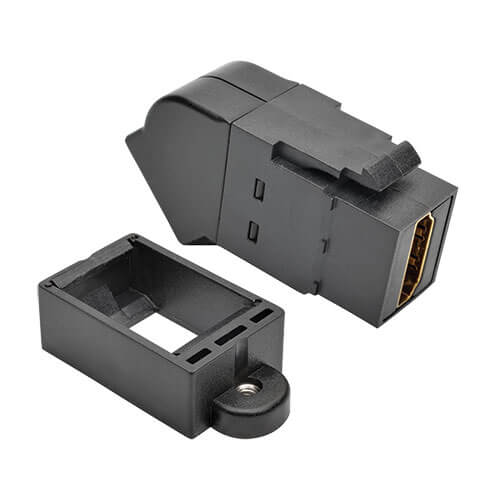 P164-000-KPA-BK TRIPP LITE Black HDMI All-in-One Keystone/Panel Mount Angled Coupler 