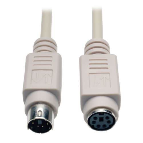 Mini Din6 PS/2 Extension Cable PS/2 Male to PS/2 Female 6 Conductor Cablewholesale Beige 3 feet Straight MiniDin6 Male to MiniDin6 Female Keyboard/Mouse 