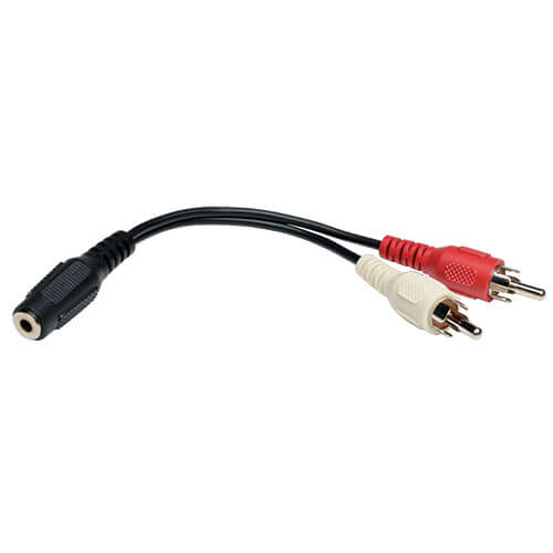 Length 8/" 3.5mm Stereo Male Plug to Dual 3.5mm Stereo Female Y-Splitter Cable