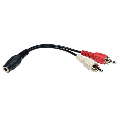 Car Audio Cables - 3.5mm Panel Mount to Dual RCA Cable