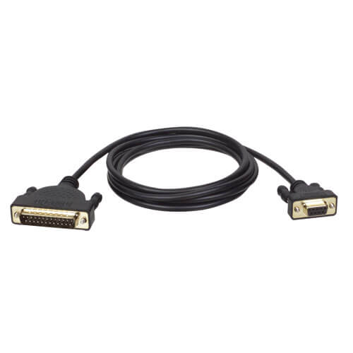 Black Box Premium RS232 AT Modem Cable DB9F/DB25M 50Ft. 