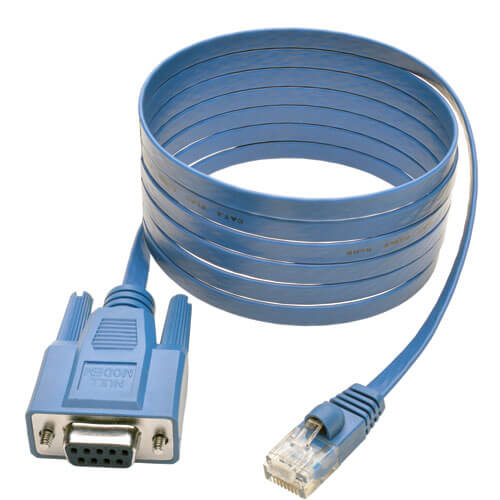 Computer Cables New 5ft 9Pin DB9 Serial RS232 to RJ45 Cat5 Ethernet Console Rollover Cable for Cisco Cable Length: 150cm, Color: Sky Blue 