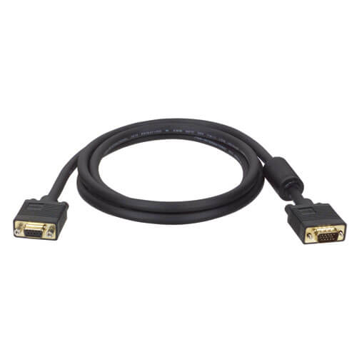 VGA High-Resolution RGB Coaxial Cable (HD15 M/F)), 6 ft. | Tripp Lite