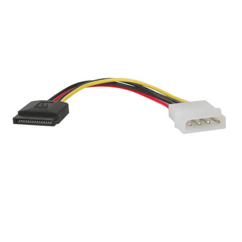 5x Pack IDE/Molex 4-Pin Male to Serial SATA 15-Pin Female Y-Power Cable