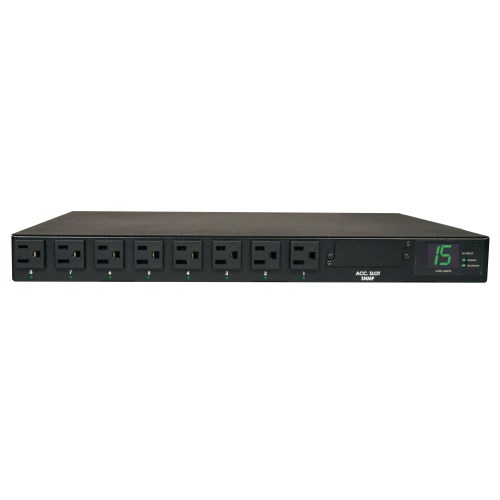 TAA 100-127V Input 16 5-15R 120V Outlets 12ft Cord Tripp Lite 1.4kW Single-Phase Switched PDU with LX Platform Interface 1U Rack-Mount 5-15P PDUMH15NET 