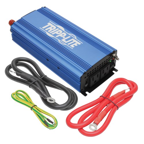 80 Watt Continuous 200 Watt Peak Slim Power Inverter 12 V DC to AC with USB port Chicago Electric 