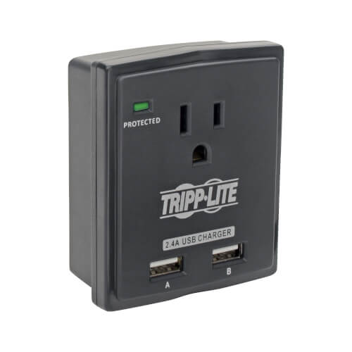 Protect It Surge Protector 1 Outlet Direct Plug In 1080 Joules USB 