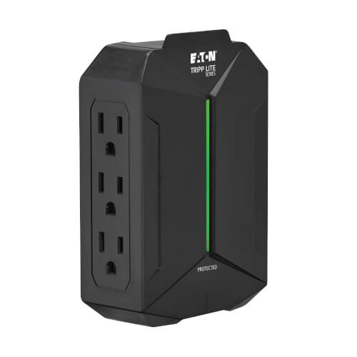 Surge Protector, 6 Outlet, 490 Joules, Direct Plug | Eaton