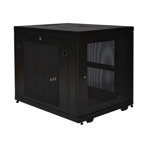 RackSolutions - Rack - black - 12U - 19-inch