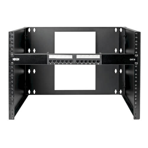 8U Wall-Mount Hinged Bracket for Small Switches, Patch Panels