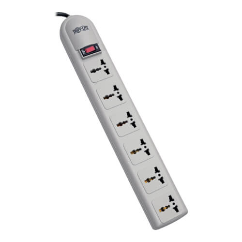 6 Outlet Surge Protector Power Strip with Low-Profile Plug with