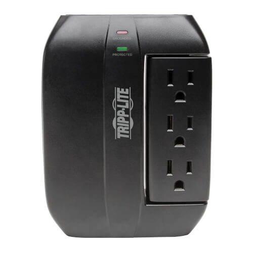 Surge Protector, 6 Outlet, 3 Rotating, 1200 Joules | Tripp Lite