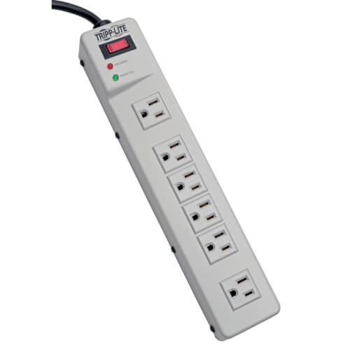 Surge Protector, 6 Outlet, 1340 Joules, 6-ft Cord, Metal | Tripp Lite