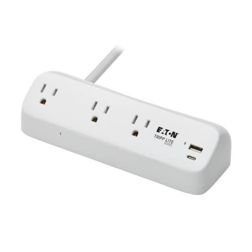 TRC Shockshield Portable GFCI Plug With Surge Protection - 15-Amp White Safety Adapter