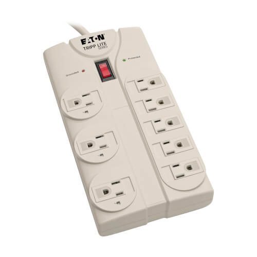 CRST 8 outlet power strip 2 USB,metal housing Heavy Duty 1800J surge protector 