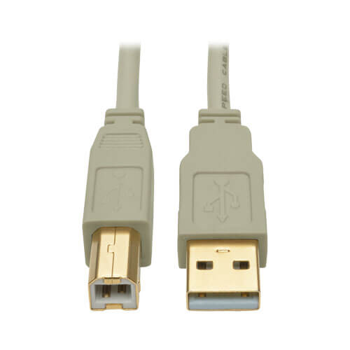 BEIGE USB Printer A Male to B Male A-B Hi-Speed USB2.0 USB Scanner Printer Cable