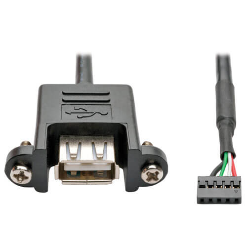 Connector and Terminal  1x USB 2.0 B Female Socket Printer Panel Mount to Micro USB 5 Pin Male Cable 1FT 