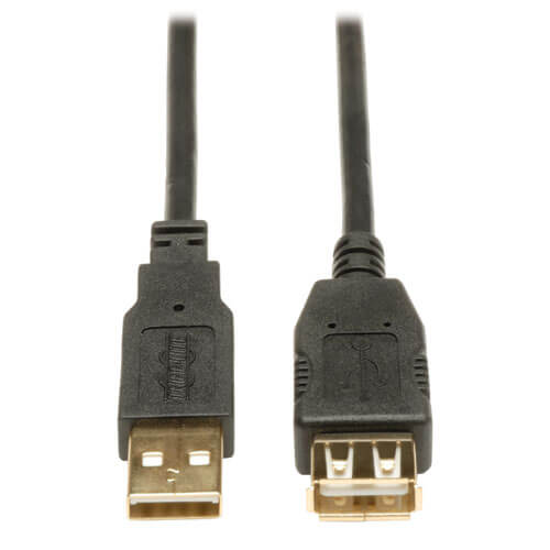 USB 2.0 A Male to USB 2.0 A Female Molded Panel Mount Extension Port Cable 3FT 
