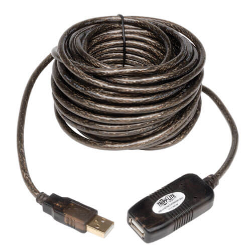 Black & Gray&20M USB2.0 Extension Cable Signal Amplification Extension Cable Wireless Network Card Extended Cable Extended Line with Chip