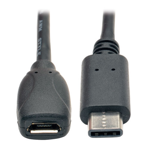 USB Adapter Cable, USB-C USB Micro-B, | Eaton