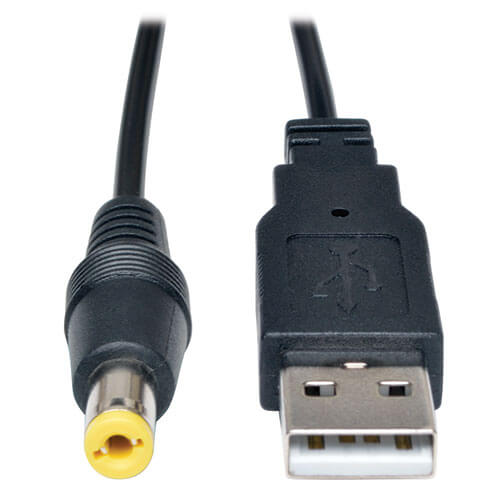 High quality USB 5.5mmx2.1mm 90° Charging DC POWER 3FT 4mm elastomer cable 3A 