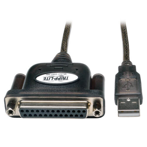 Manhattan 336581 A Male to DB25 Female Full Speed USB to Parallel Printer Converter