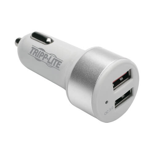 Color : Silver, Style : White light Zesion USB Car Dual Charger QC3.0 Quick Charger 30W Aluminum Alloy Waterproof USB Port Charger For Phone GPS