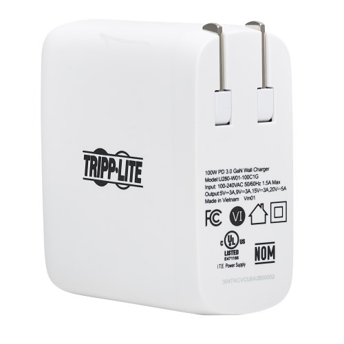USB-C Wall Charger - 100W, GaN Technology, Power Delivery (PD) 3.0