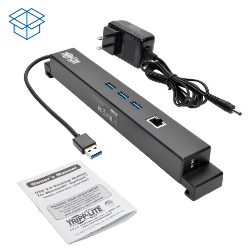 USB 3.0 Dock for Microsoft Surface, USB-A, Gigabit Ethernet |