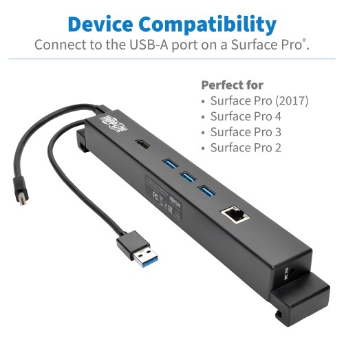 USB-A or mDP Dock for Microsoft Surface, HDMI, Ethernet, 4K 