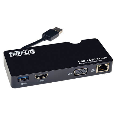 Forlænge modtagende forsikring USB 3.0 SuperSpeed HDMI/VGA Mini Docking Station | Eaton