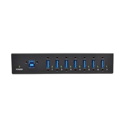 7-Port Industrial-Grade USB 3.0 Hub, DIN Mount | Eaton