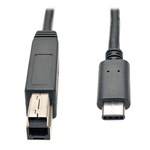 50cm 90 Degree Angle USB 3.1 Type-c Male to USB 2.0 Type B Female Cable Cord for Printer Scanner and Others Riipoo USB Type C Printer Cable M-FM 