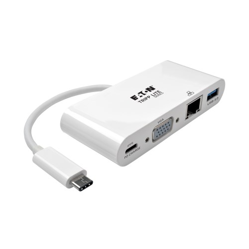 USB-C to VGA, USB-A Port, Gbe, PD Charging | Tripp Lite