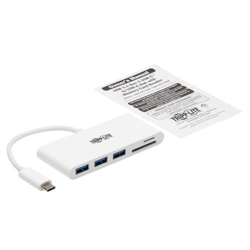 Globaltone Hub USB-C 3.0, 3 Ports Lecteur de Carte SD/Mini SD/Micro SD