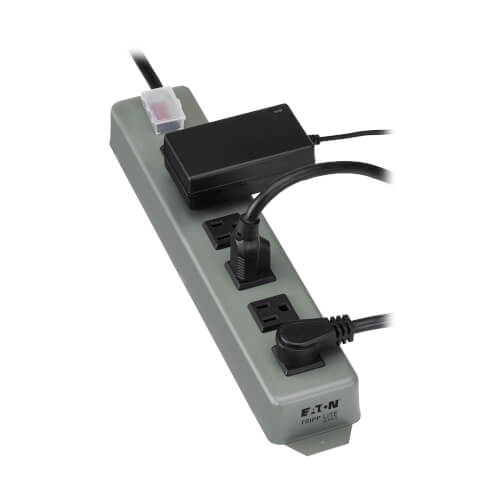Waber Industrial Power Strip, 6 Right-Angle Outlets, 15 ft