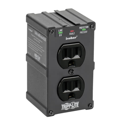 Isobar Surge Protector, 2 Outlet, 1410 Joules, Diagnostic LED 