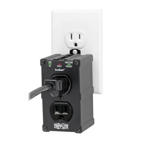 Isobar Surge Protector, 2 Outlet, 1410 Joules, Diagnostic LED 