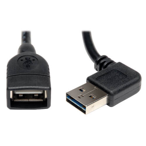 Cable Length: Left, Color: Blue Cables 1Pc USB 3.0 Right/Left Angle 90 Degree Extension Cable Male to Female Adapter Cord USB Cables 