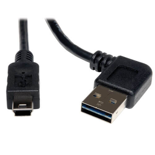 Cable Length: Left 180cm Computer Cables Left Right Angle 90 Degree Mini USB mala Connector Mini USB B Type Male to USB 2.0 A Male Data Cable L Bending 